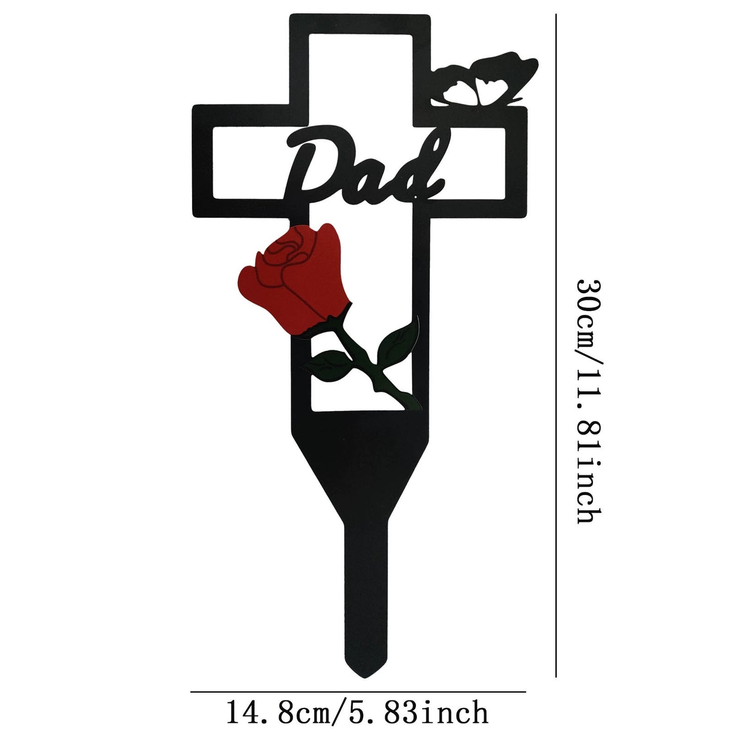 🐦💖Metal Cemetery Memorial Plaque for Remembrance✝️