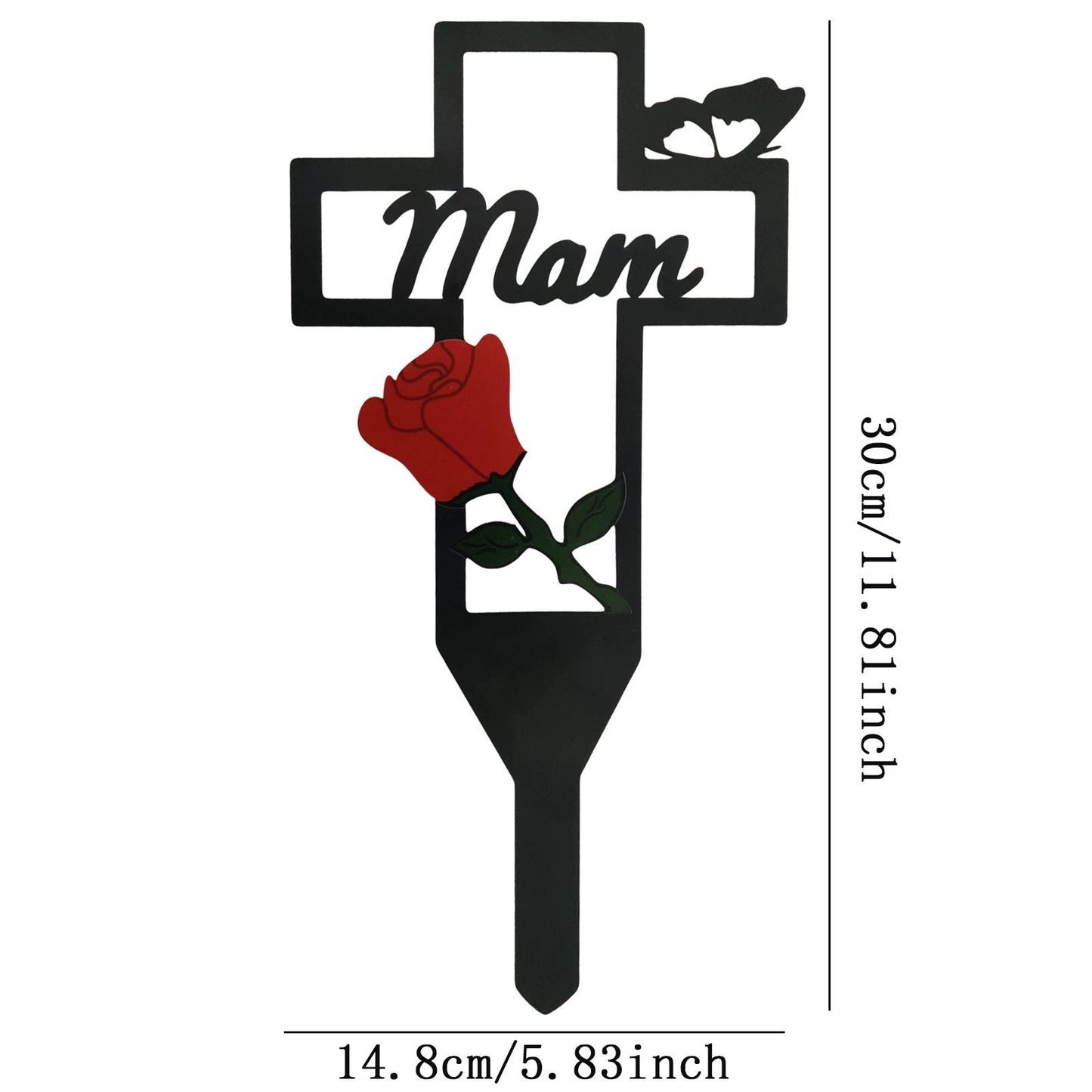 🐦💖Metal Cemetery Memorial Plaque for Remembrance✝️
