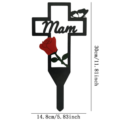 🐦💖Metal Cemetery Memorial Plaque for Remembrance✝️