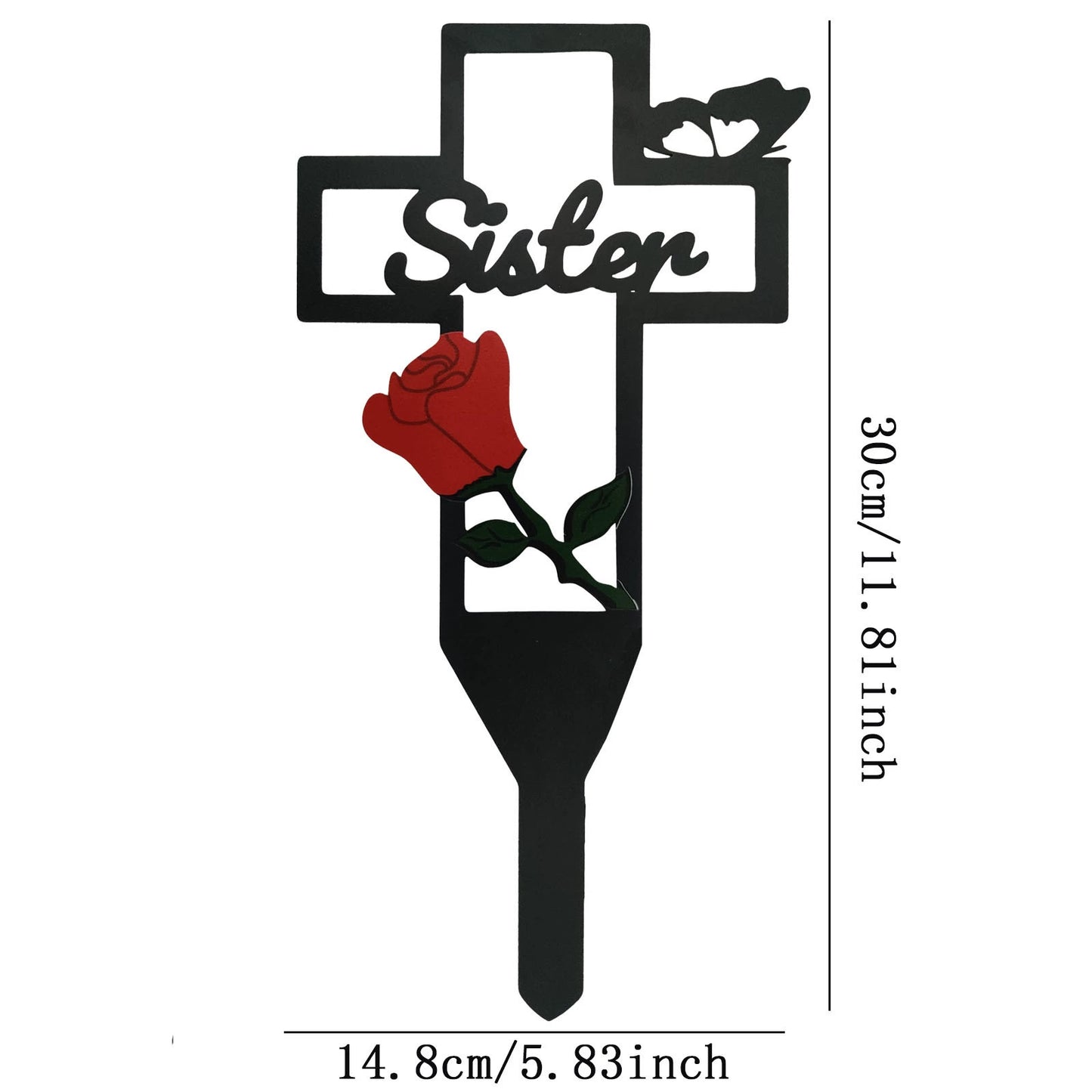 🐦💖Metal Cemetery Memorial Plaque for Remembrance✝️