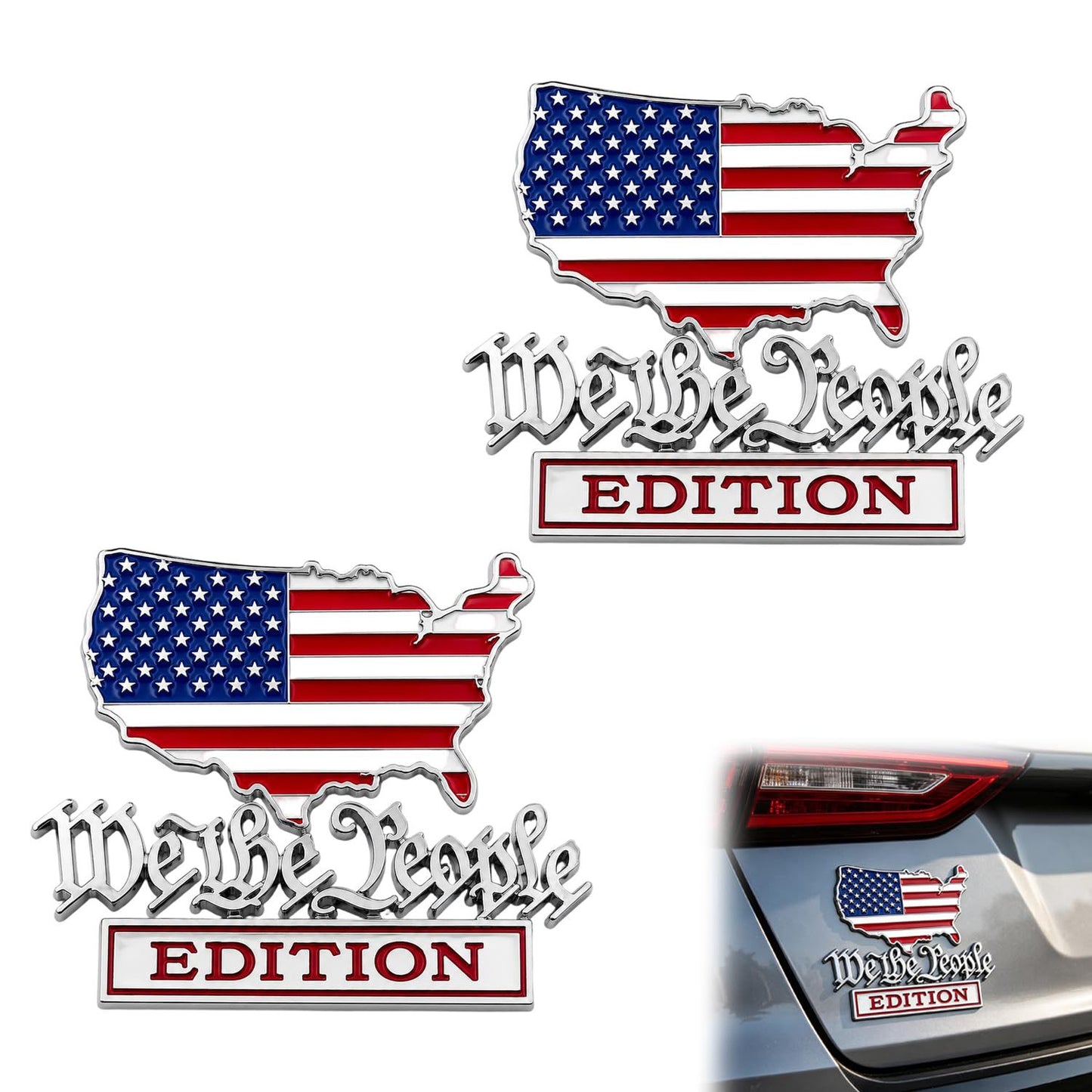 🔥🔥Patriot Flag Edition Metal Car Emblem Badge