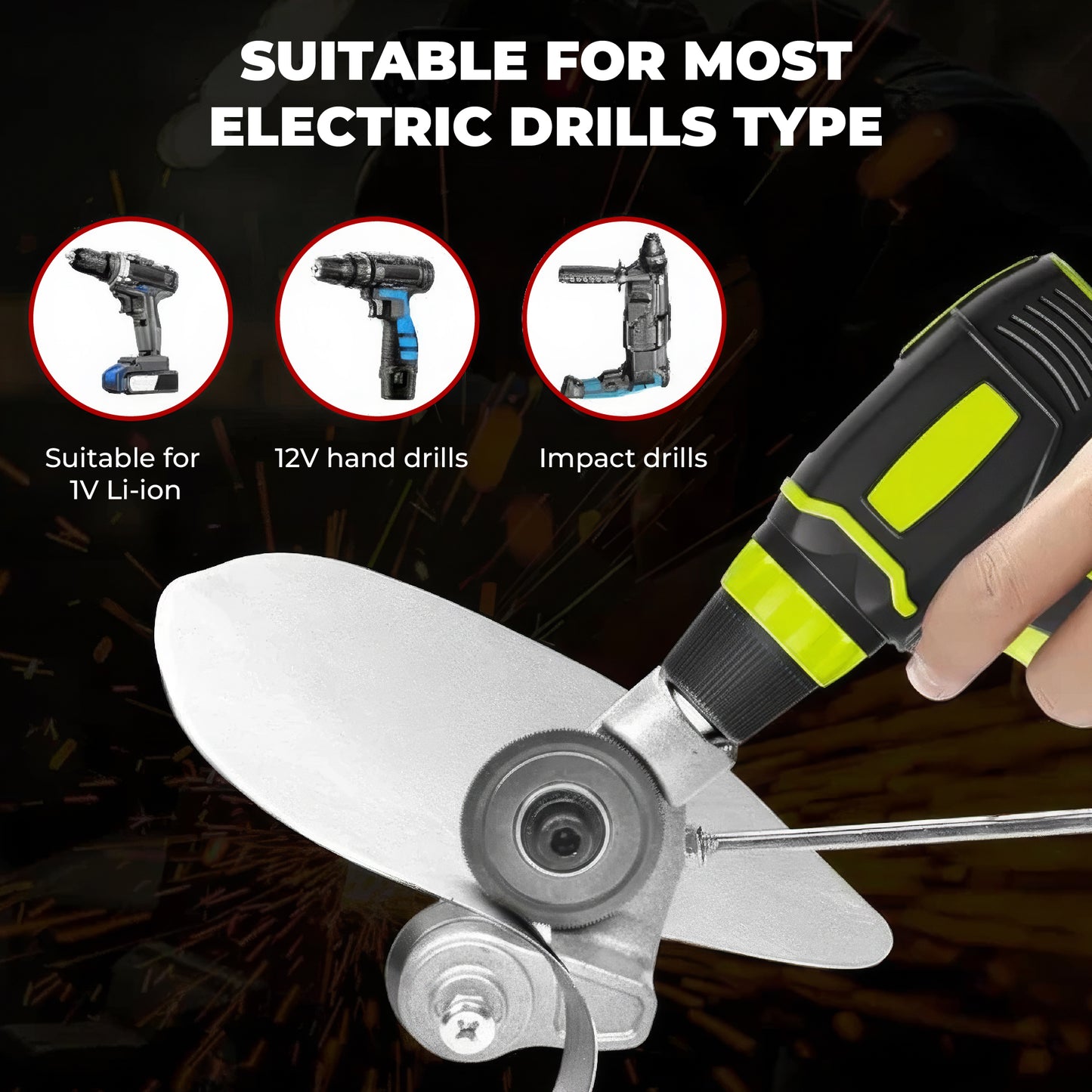 🔥 Titanium Drill Nibbler - SheetMetal Cutting Tool