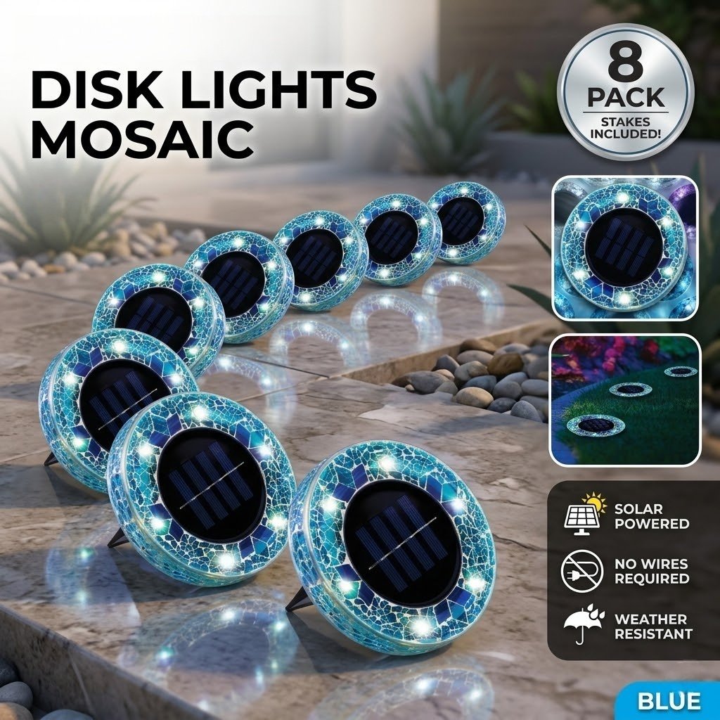 🔥FREE SHIPPING✨Waterproof Outdoor Glass LED Garden Stake Lighting