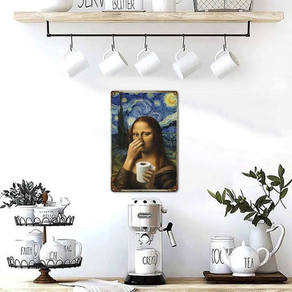 🚽 Renaissance Lady Holding Nose Bathroom Canvas Art