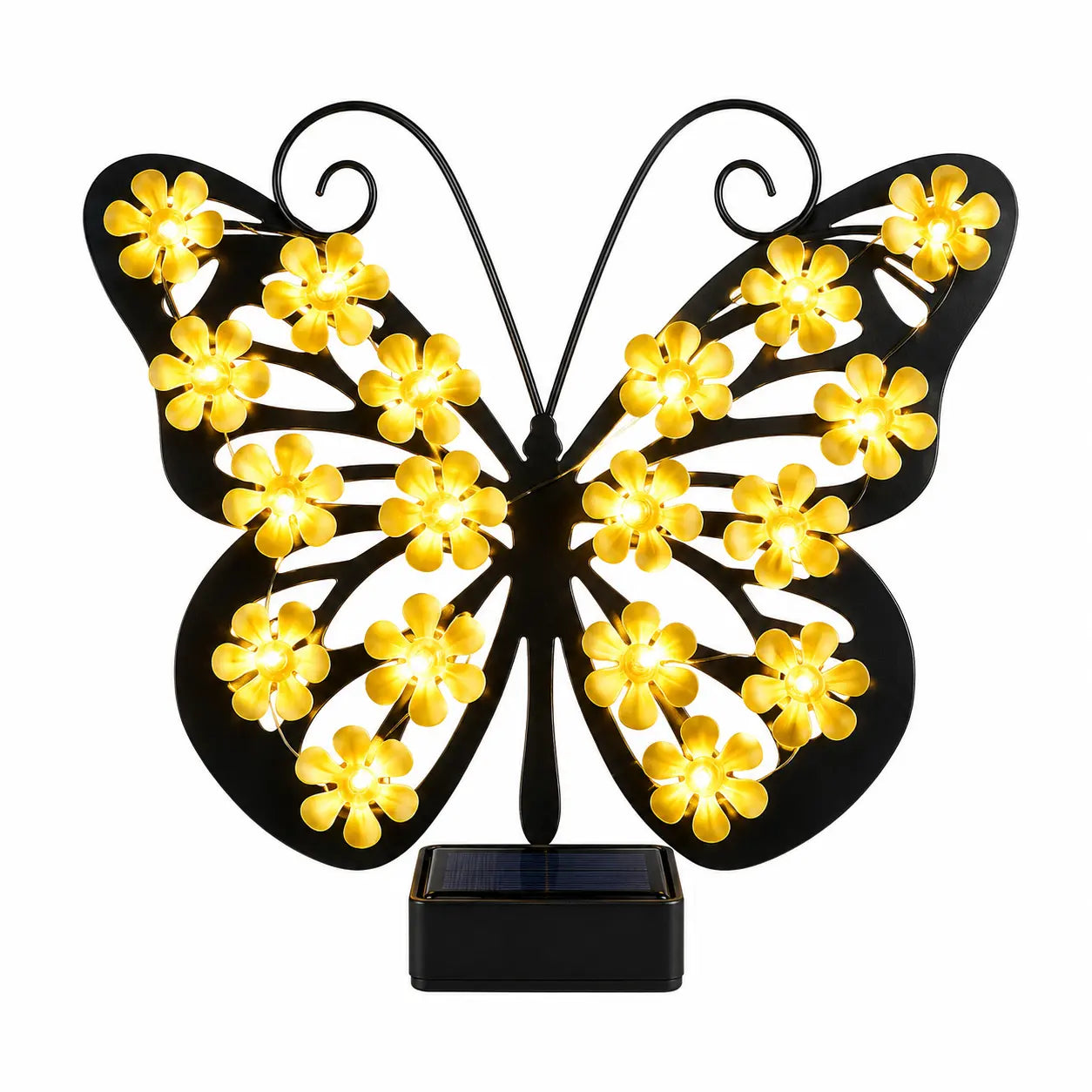 🦋🌙Outdoor Metal Butterfly Solar Garden Light