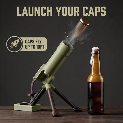 🚀 51mm Beer Bottle Mortar Bottle Opener 🍻– Novelty Cap-Launching Desk & Bar Accessory🔥Buy 2 Free Shipping