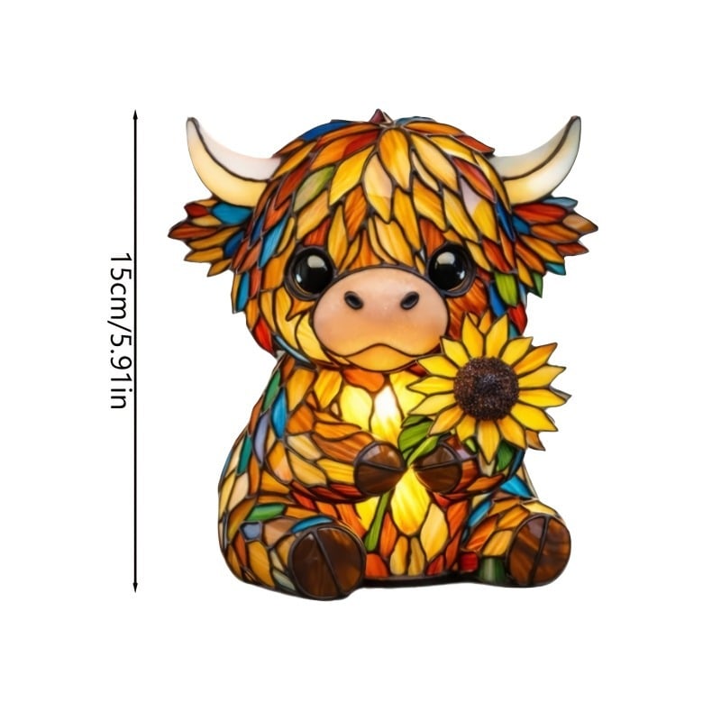 🌻Mother's Day Sale 49% OFF- 🐮Highland Cow Sunflower Lamp