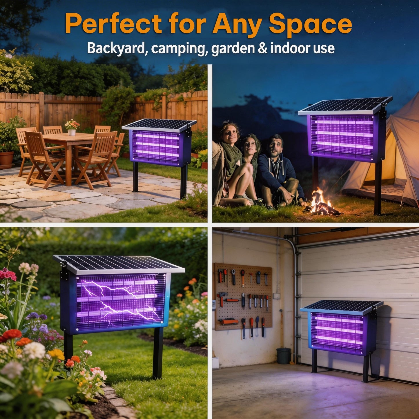 SolarGuard 3X Bug Zapper  Powerful Solar Mosquito Killer for Outdoor & Indoor Use