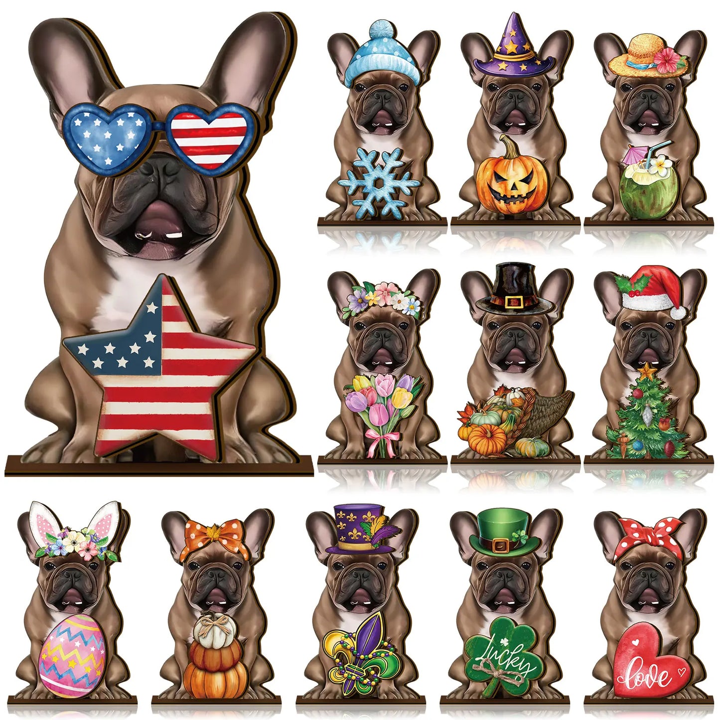 ✨Cute Animal-Themed Wooden Desktop Ornaments 🐱🐶