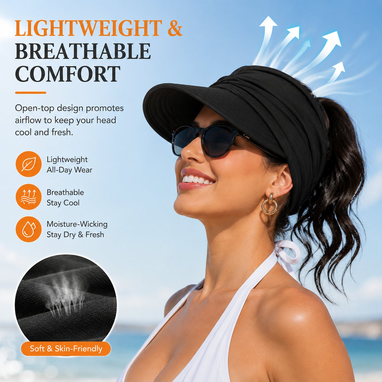 🔥Summer Hot Sale 49% OFF☀️Women's UPF 50+ UV Protection Sun Visor Hat
