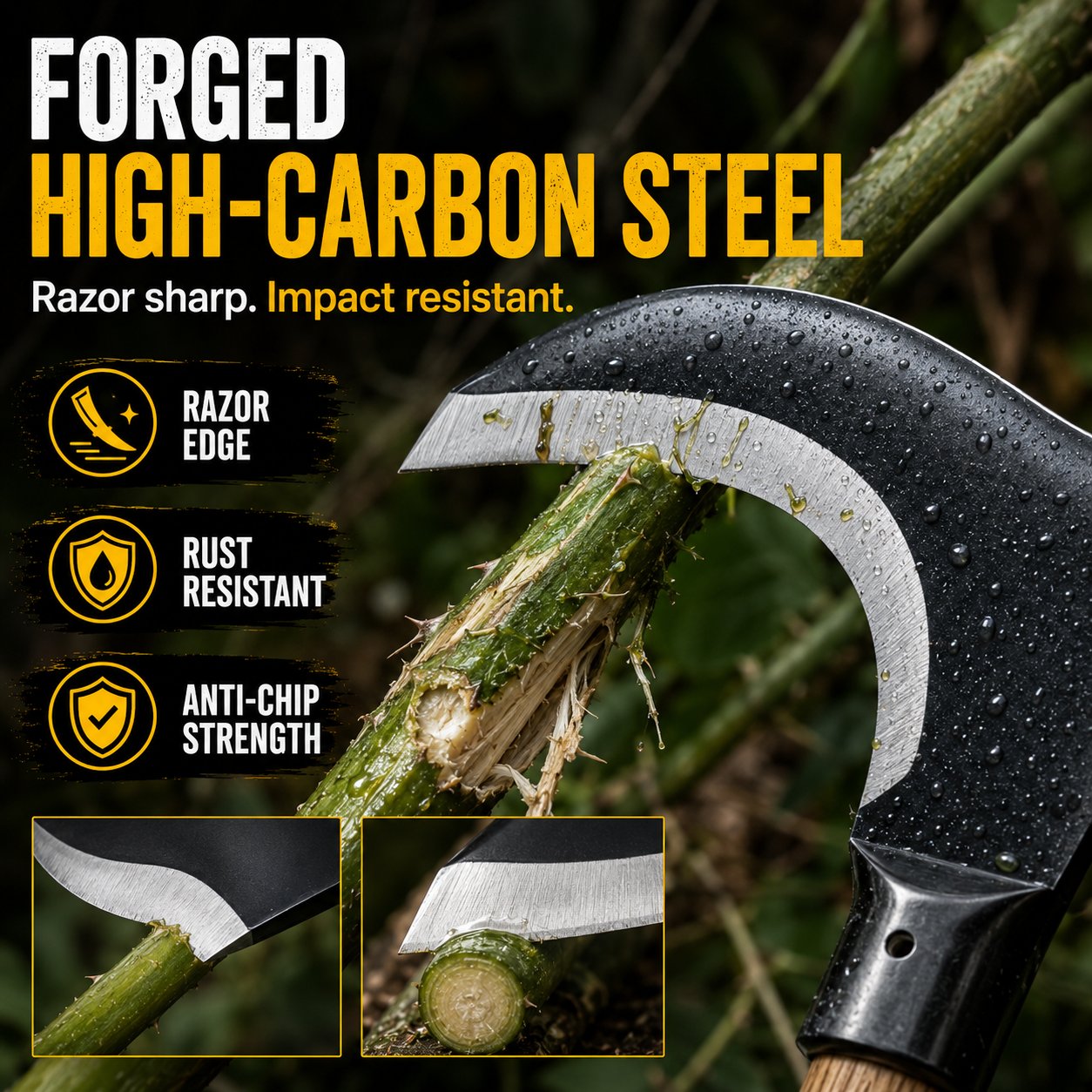 ✨ Tactical Dual-Head Clearing Axe & Sickle