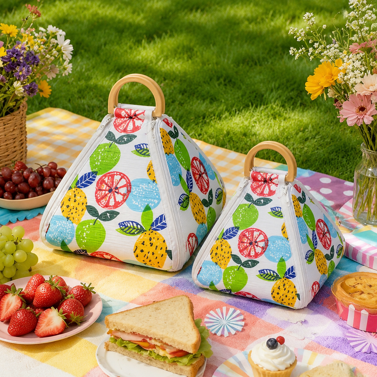 🔥 Foldable Waterproof Picnic Blanket with Carry Handle