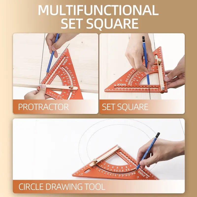 🔥LAST DAY 49% OFF - 🛠️📐Adjustable Aluminum Alloy Woodworking Triangle Ruler