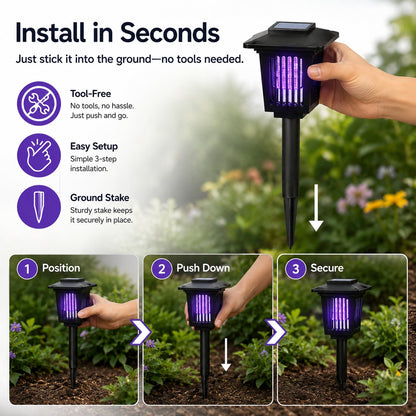 ⚡Summer Hot Sale 49% OFF🔥Solar Mosquito Zapper Light – Outdoor Garden Stake Lamp
