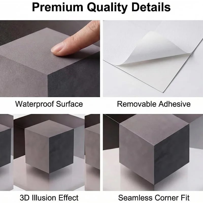 3D Optical Illusion Corner Wall Decor
