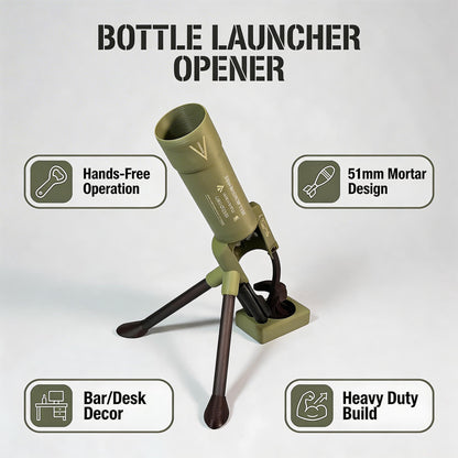 🚀 51mm Beer Bottle Mortar Bottle Opener 🍻– Novelty Cap-Launching Desk & Bar Accessory🔥Buy 2 Free Shipping