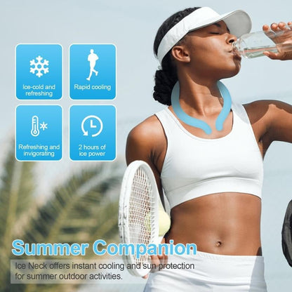 🧊Summer hot sale 49% OFF🧊Neck Cooling Tube with Insulated Bag, Reusable Ice Ring Cooler Wearable Body Cooling Products