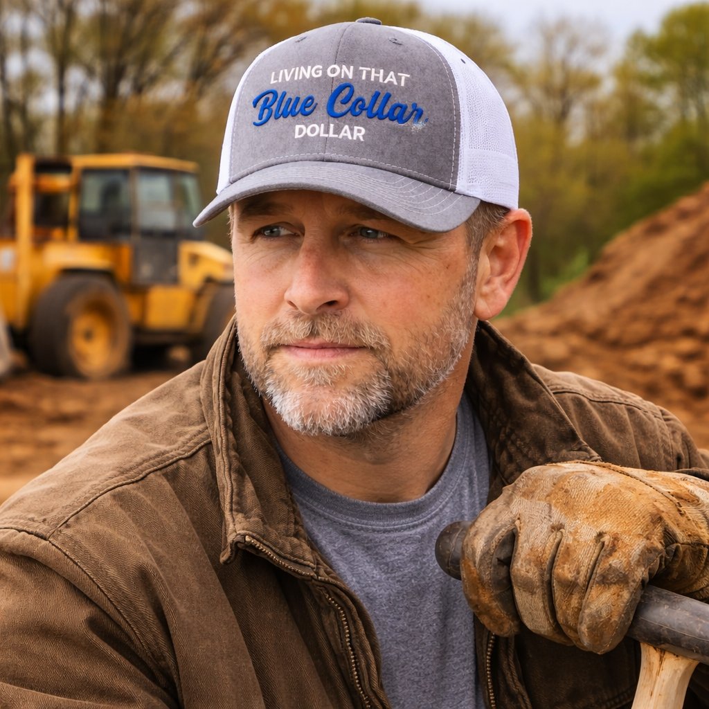 🧢Blue Collar Dollar Trucker Hat