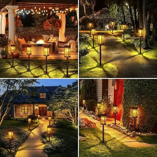 Elegant Solar Pathway Lights Modern Luxury IP65 Waterproof