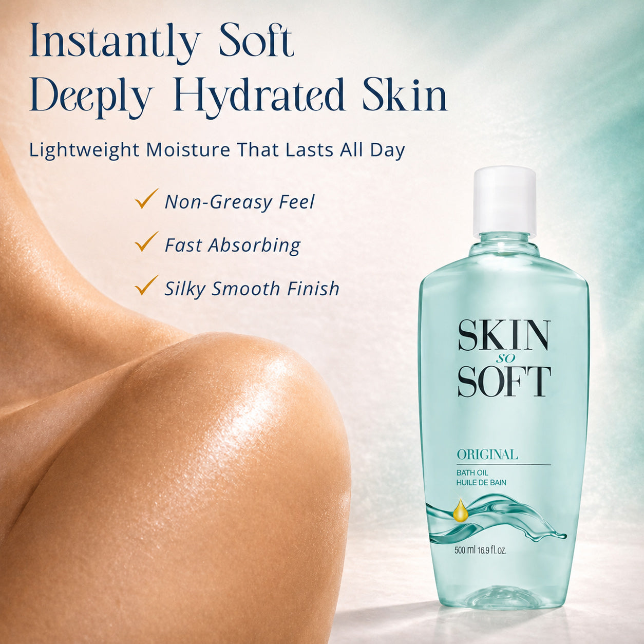 🛁 Indulge in Pure Luxury - 49% OFF - ✨ Skin So Soft Original Bath Oil - For Silky Smooth Skin & Natural Mosquito Protection!