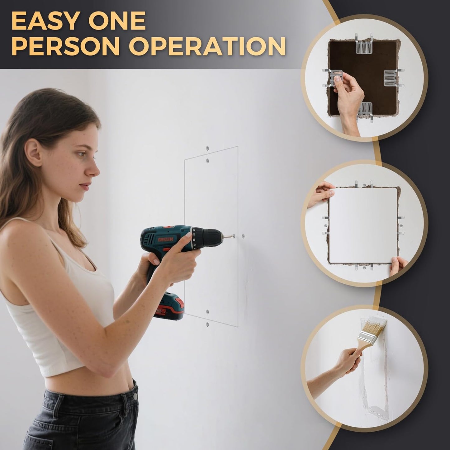 🔥LAST DAY 49% OFF - 🛠️🔩Drywall Repair Clips Kit - No-Stud Wall Patch Support