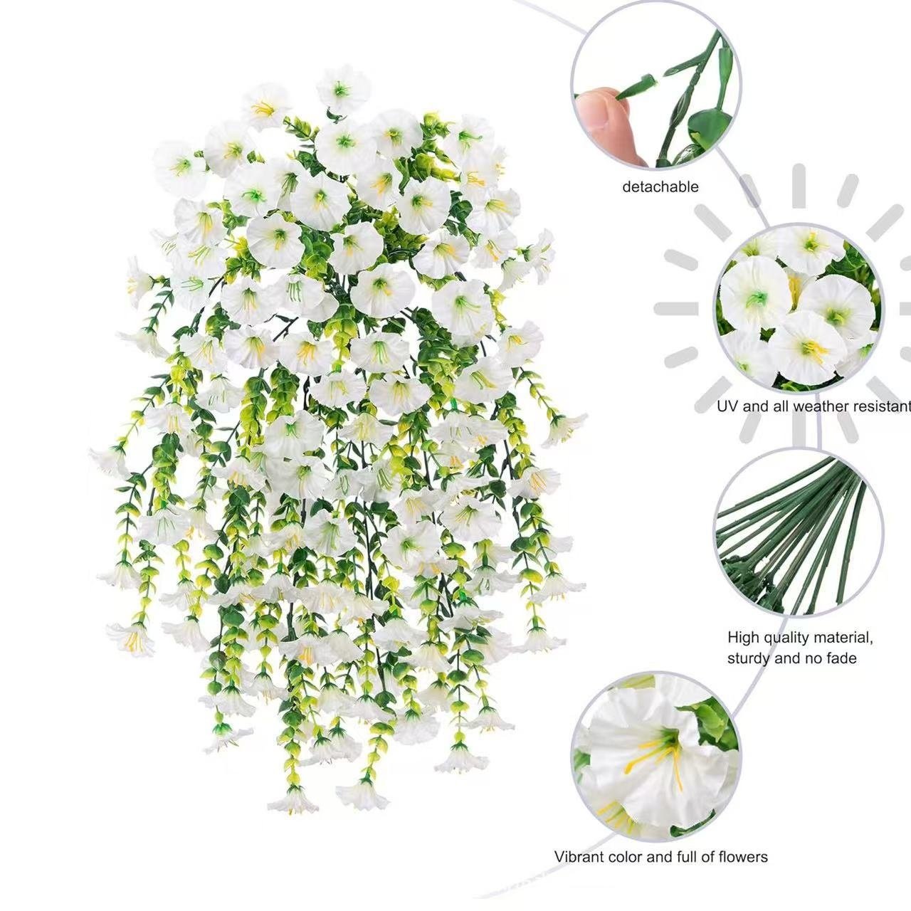 UV Protective Colored Artificial Morning Glory