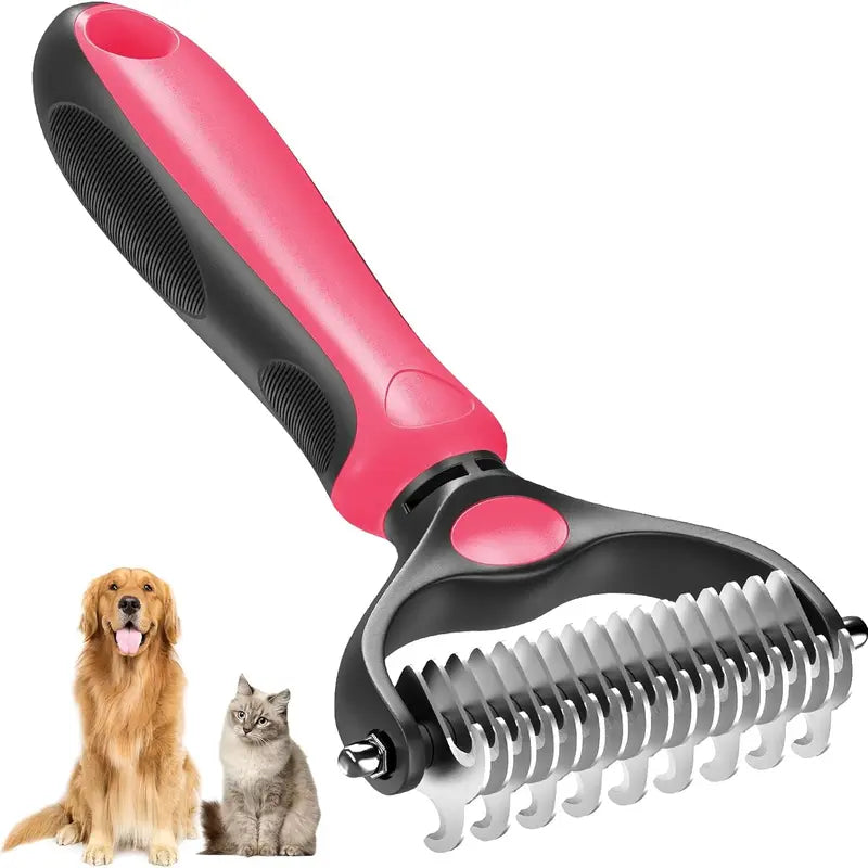 🐾 FLASH SALE: 50% OFF! ✨🐶 Double-Sided Deshedding Pet Brush🐶