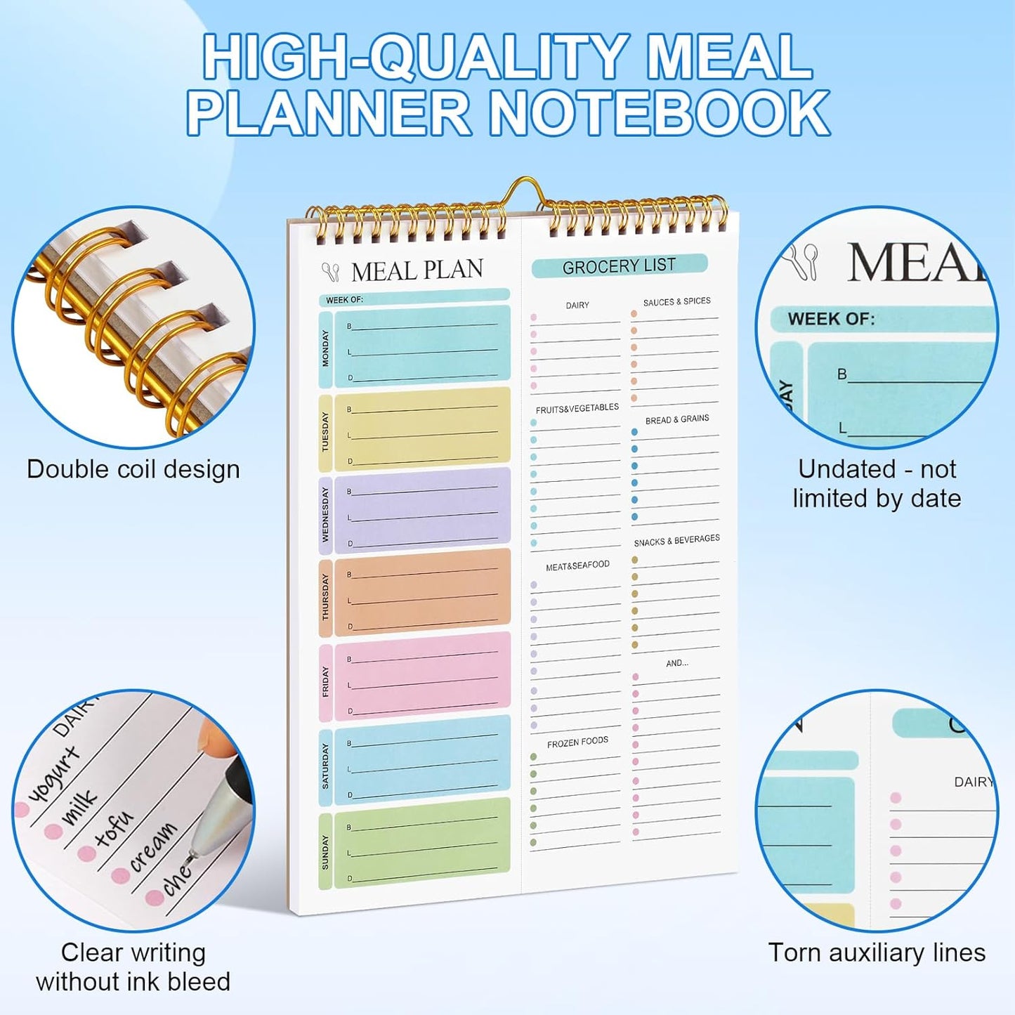 🔥Magnetic Weekly Meal Planner Notebook