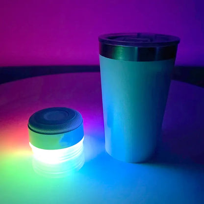 🎧 Bluetooth Speaker Tumbler – 16oz Double-Wall Stainless Steel with LED Glow