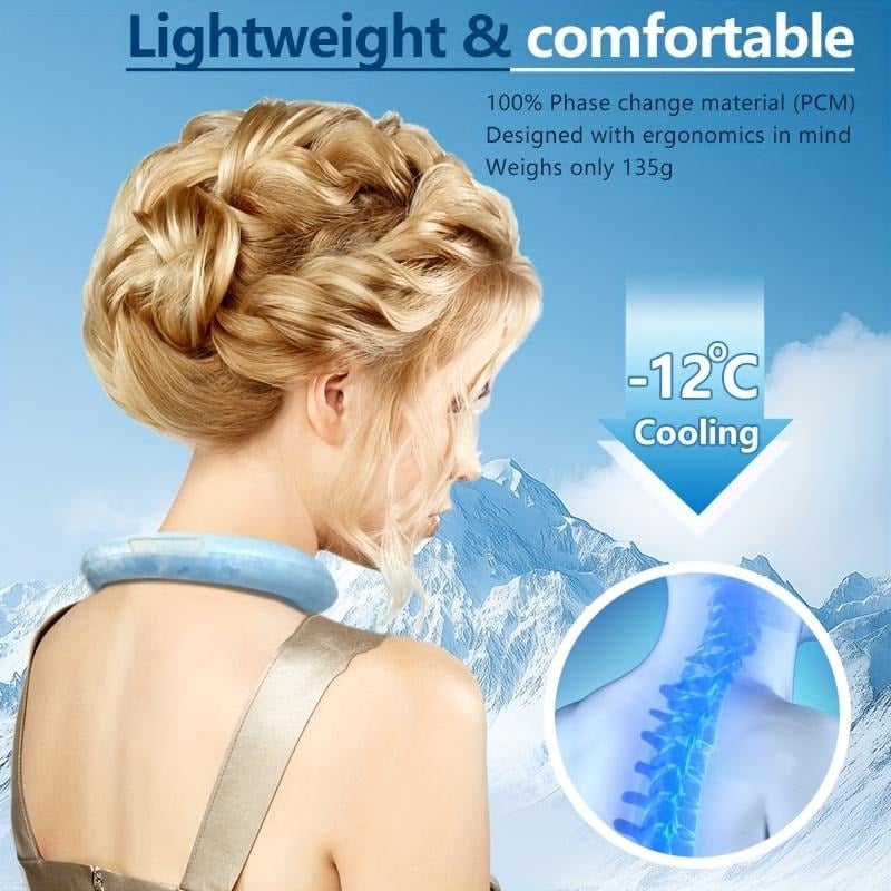 🧊Summer hot sale 49% OFF🧊Neck Cooling Tube with Insulated Bag, Reusable Ice Ring Cooler Wearable Body Cooling Products