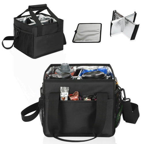 ☕Reusable Drink Carrier with Handle – Tip-Resistant 4 Cup Carrier with Shoulder Strap