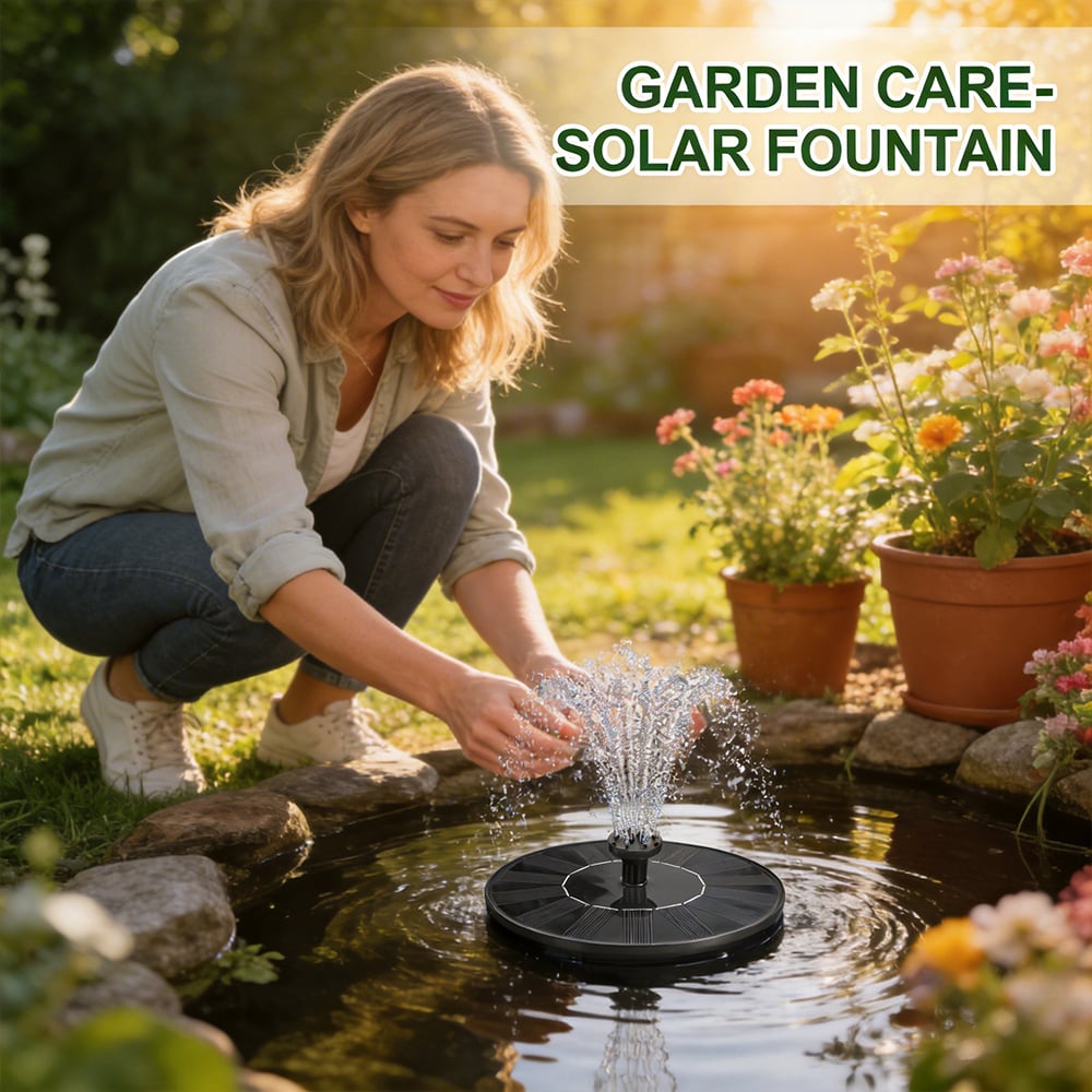 🌞 Solar Bird Bath Fountain Pump