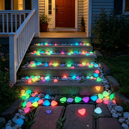 🌈2026 Summer Best-Sellers 🔥 Colorful Glowing Heart-Shaped Stones