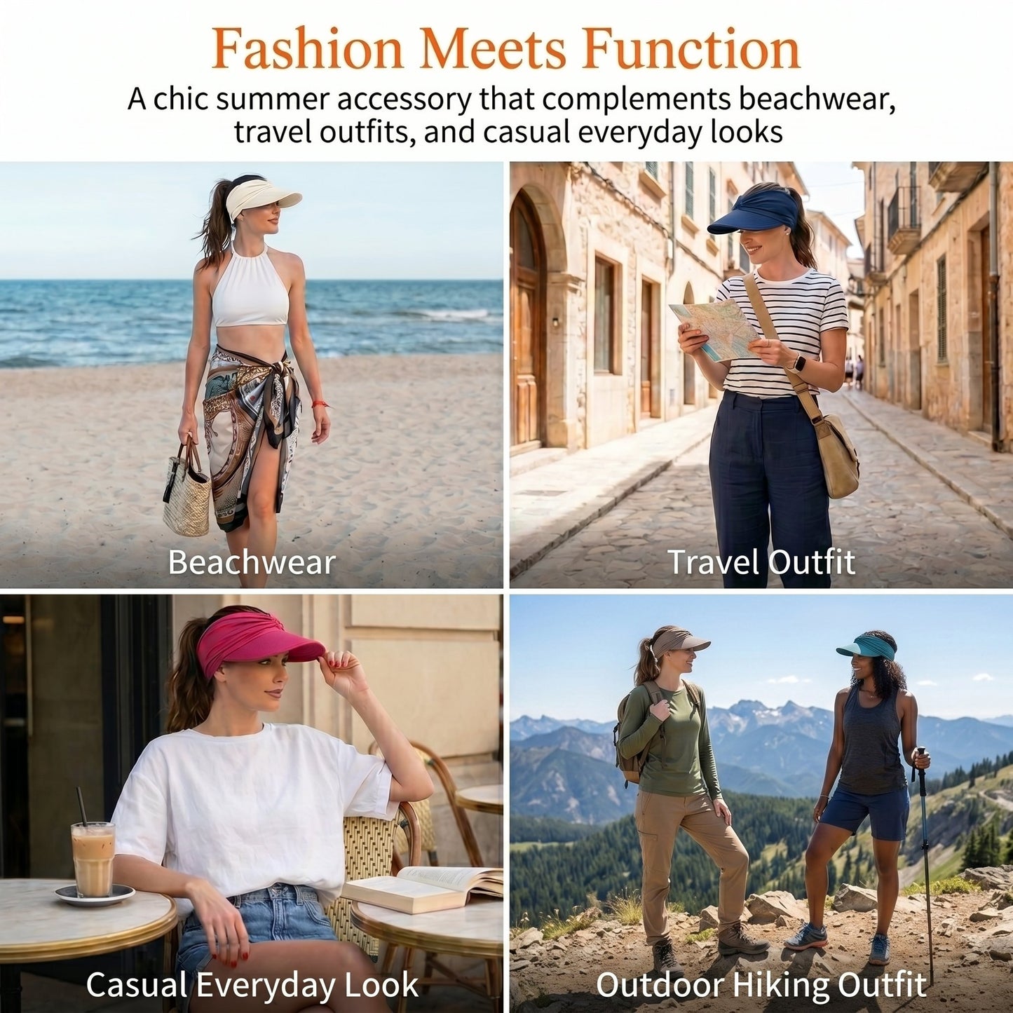 🔥Summer Hot Sale 49% OFF☀️Women's UPF 50+ UV Protection Sun Visor Hat