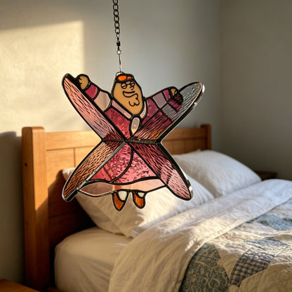 ✨Peter Griffin Star Stained Glass Suncatcher