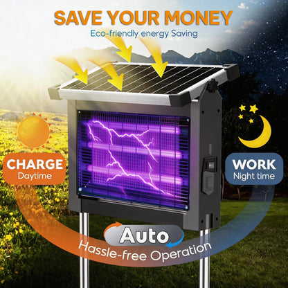 SolarGuard 3X Bug Zapper  Powerful Solar Mosquito Killer for Outdoor & Indoor Use