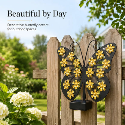 🦋🌙Outdoor Metal Butterfly Solar Garden Light