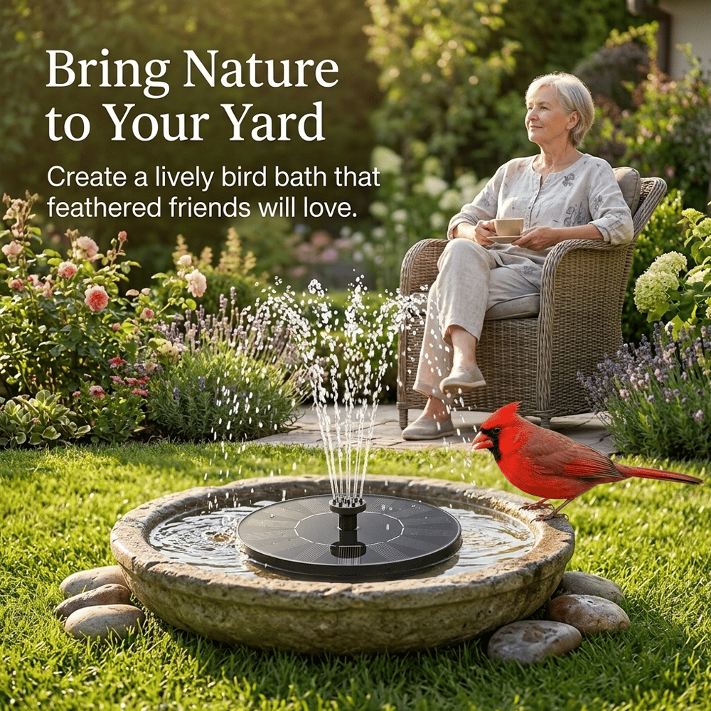 🌞 Solar Bird Bath Fountain Pump