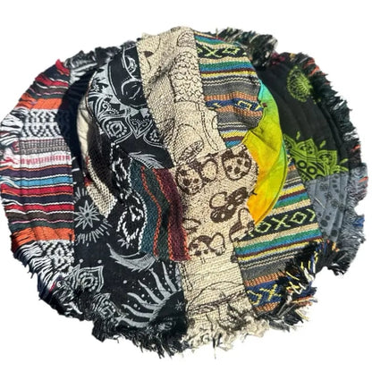 🔥Last Day 55% OFF - 🍄🎩Patchwork Multicolored Mushroom Hemp Hat with Hidden Pocket Fedorahats