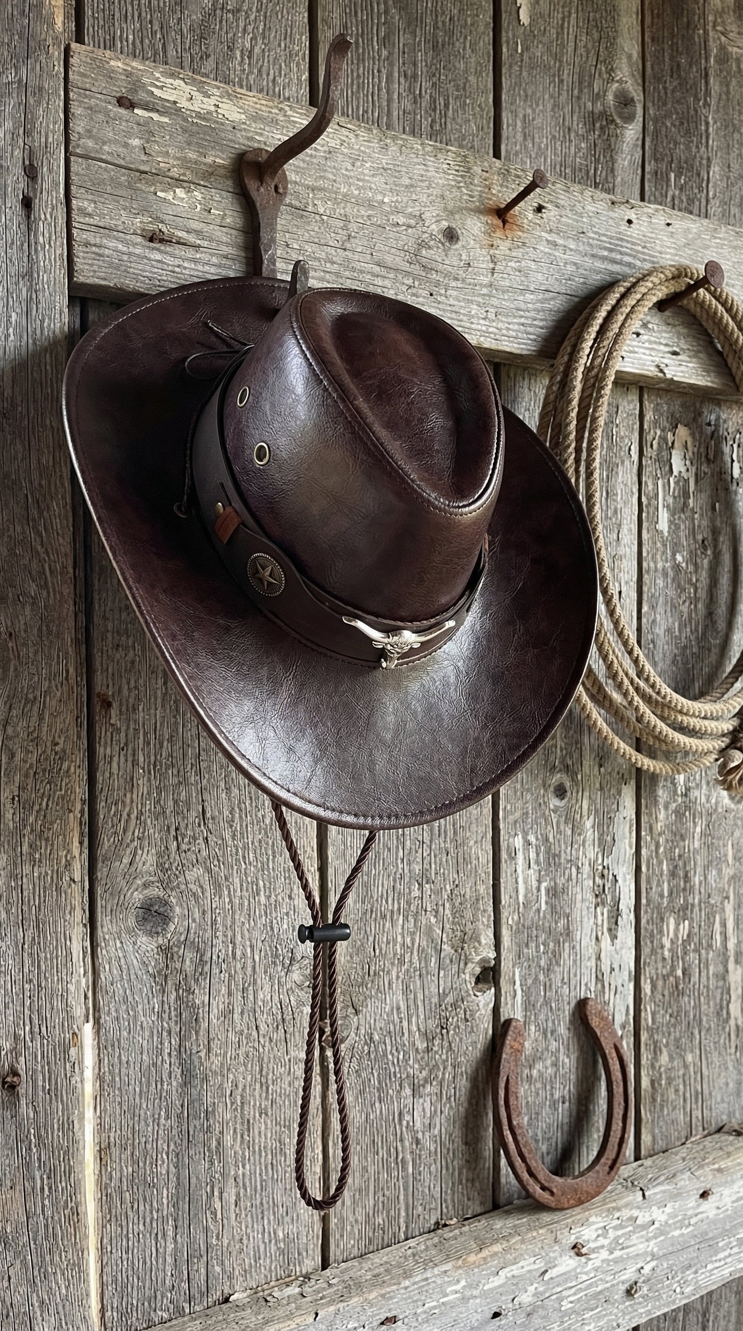 🔥Last Day 60% OFF🤠Daisy’s Premium Handcrafted Leather Cattleman Hat – Authentic Western Outback Style 🤠🌵