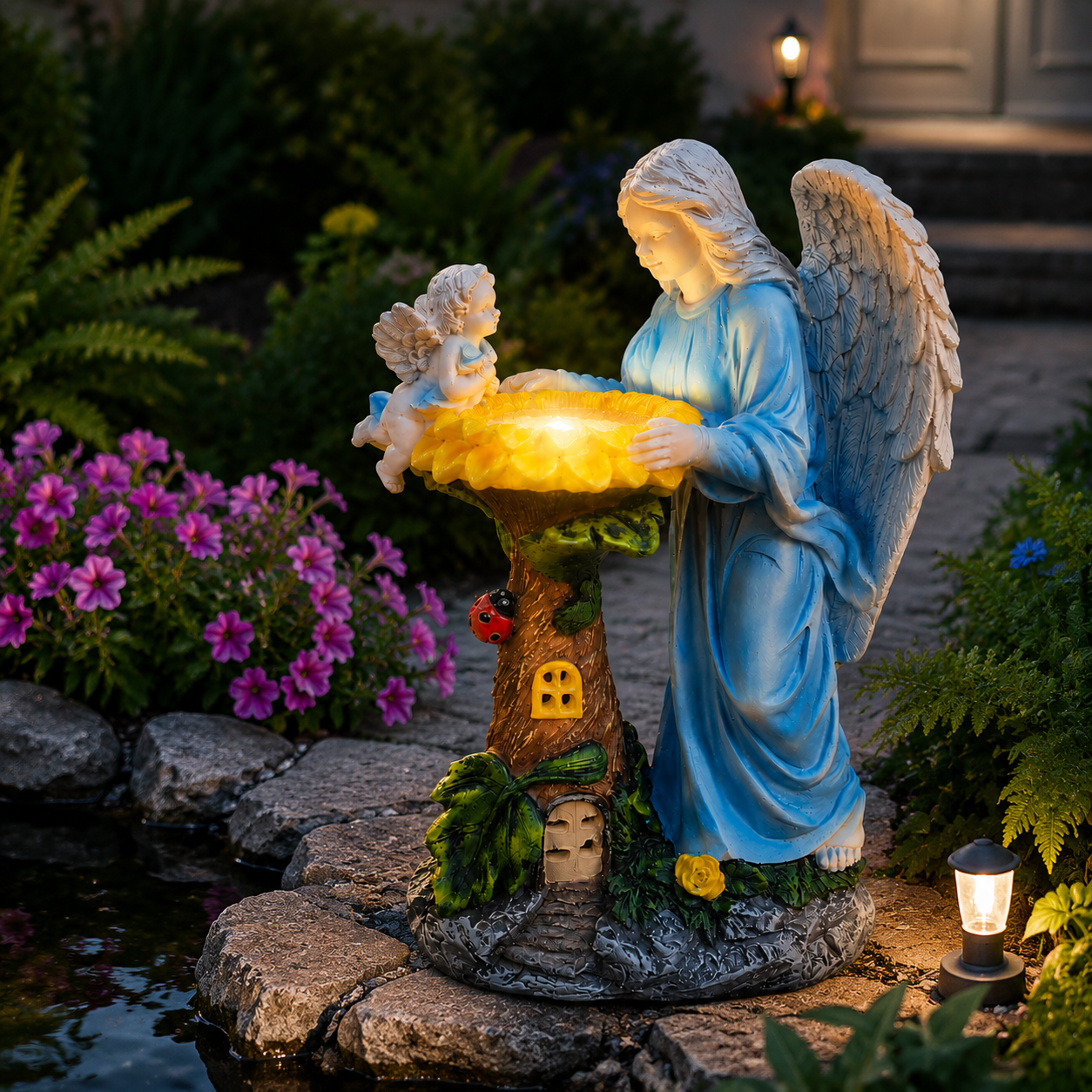 👼Mesmerizing Color-Changing Angel Garden Statue Light