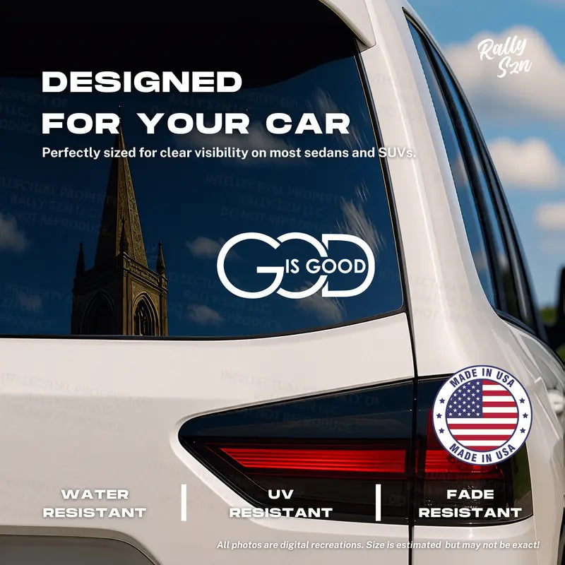 ✝️God Is Good Vinyl Decal – Christian Sticker (Outdoor Rated 5+ Years)