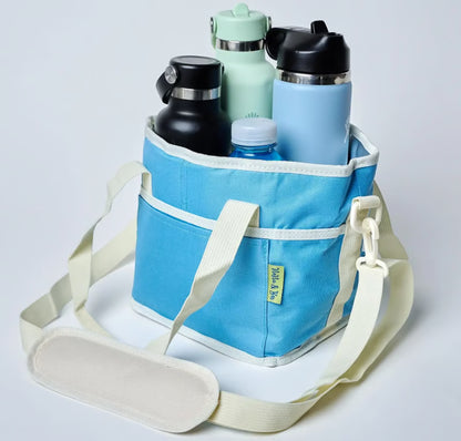 ☕Reusable Drink Carrier with Handle – Tip-Resistant 4 Cup Carrier with Shoulder Strap