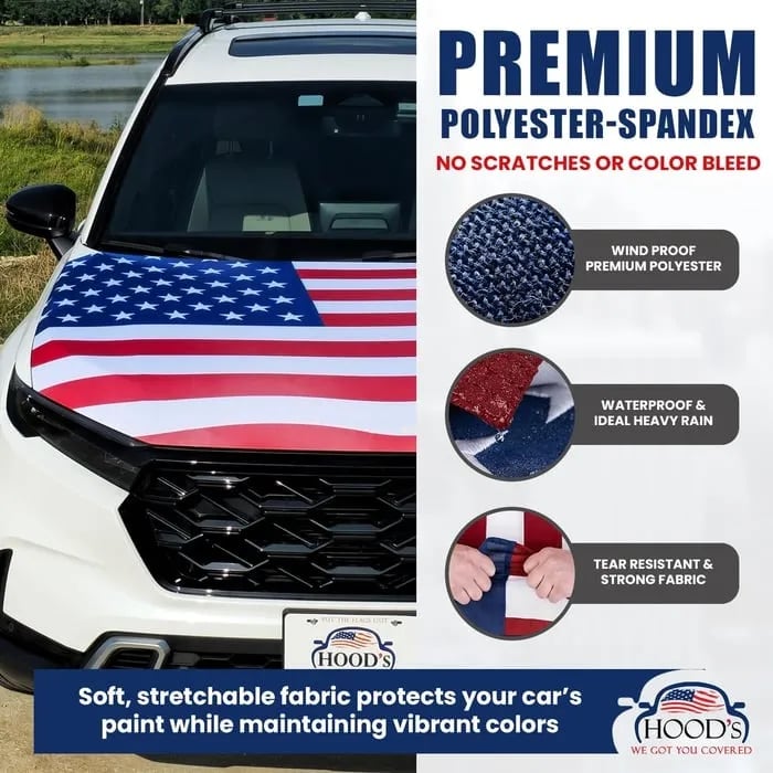 🎉4th Of July Flash Sale 65K+🔥American Car Hood Flag🦅[Buy 2 Free Shipping]