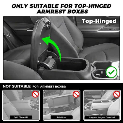 🚗 5-in-1 Luxury Car Center Console Organizer - Universal Fit Armrest Mat & Storage