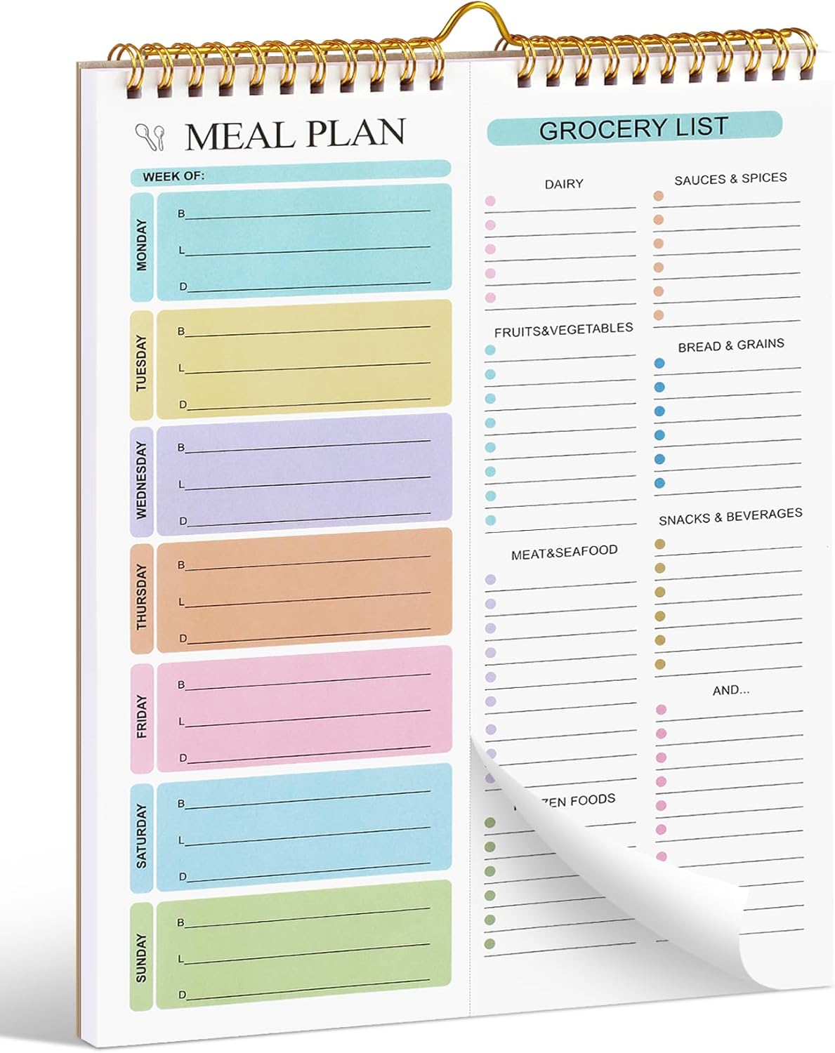 🔥Magnetic Weekly Meal Planner Notebook