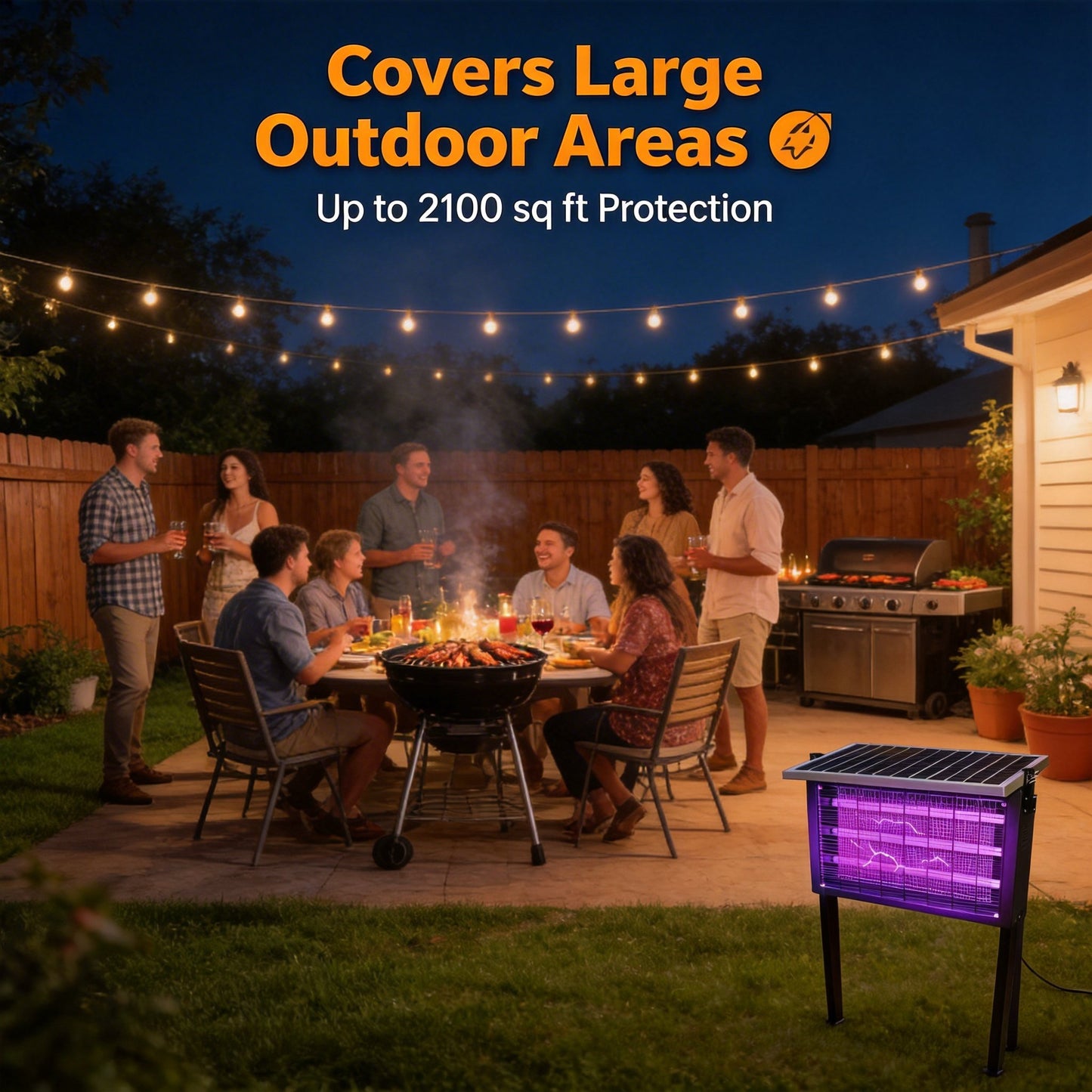 SolarGuard 3X Bug Zapper  Powerful Solar Mosquito Killer for Outdoor & Indoor Use