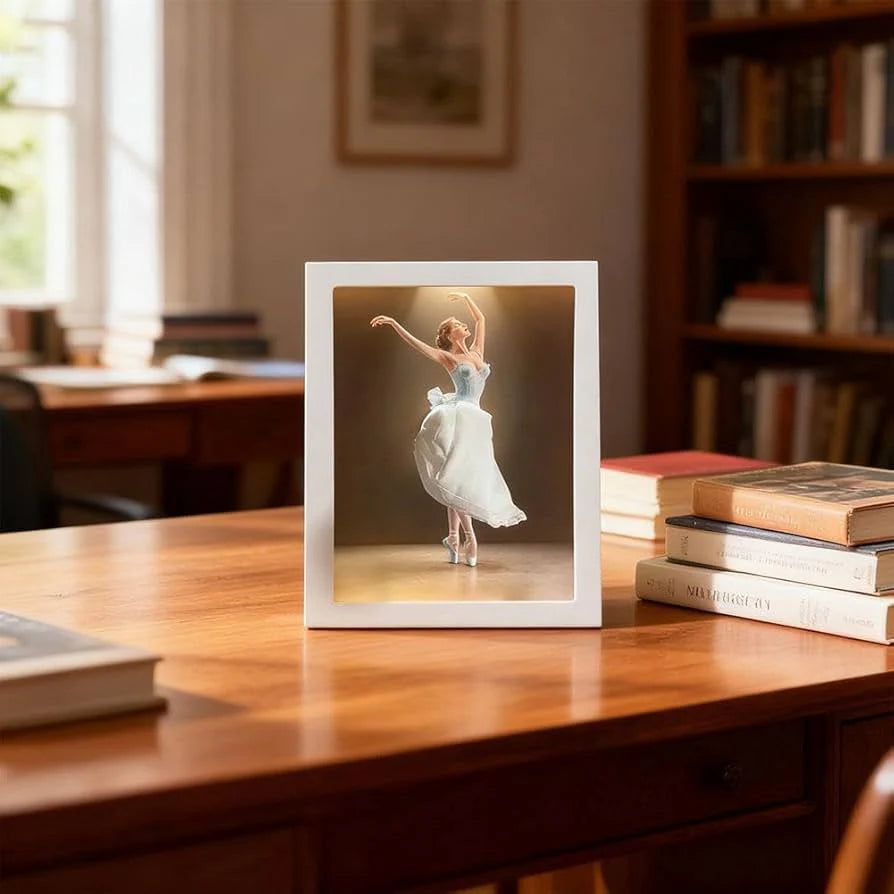 Ballet Dancer Tissue Box with Light Rectangular Creative Decorative Cover