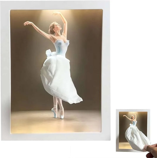 Ballet Dancer Tissue Box with Light Rectangular Creative Decorative Cover