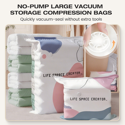 📦 No-Pump Large Vacuum Storage Compression Bags
